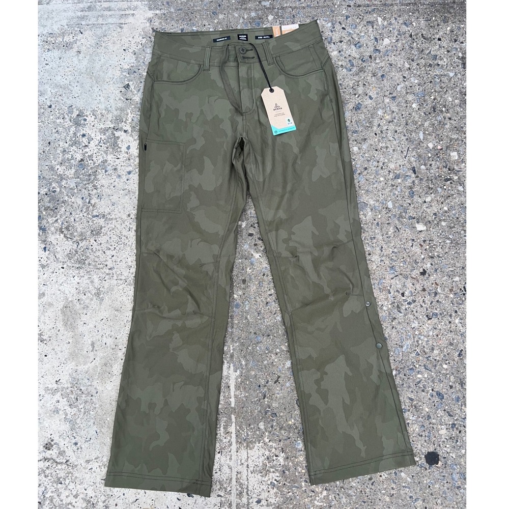 Prana Halle Pant II Womens 8 RG Sage Camo ReZion Stretch Hiking Outdoor Trousers
